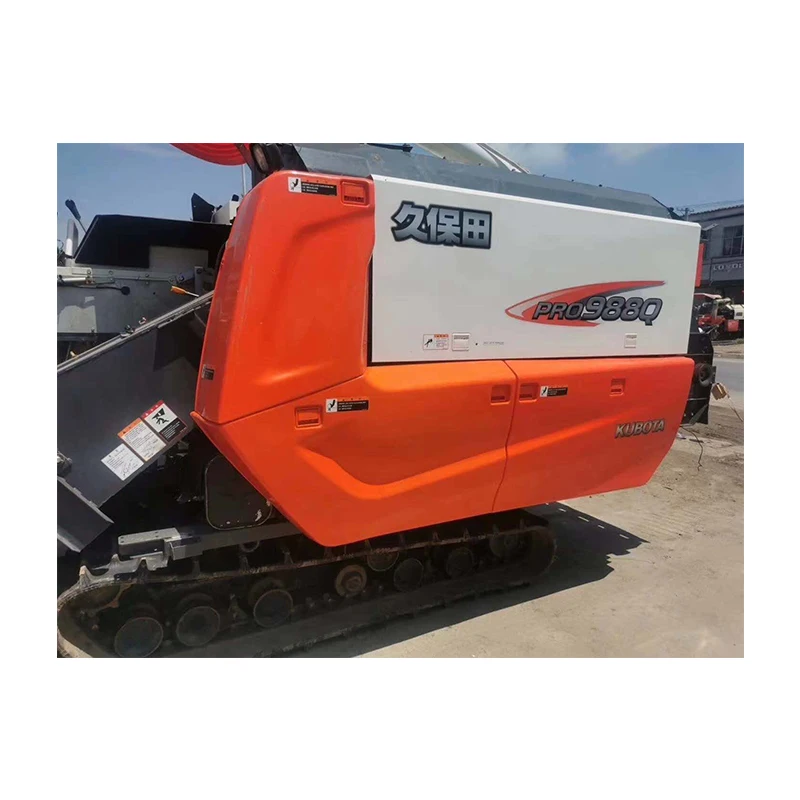 
China Agriculture machinery second Kubota 988Q harvester machine for wheat and rice 