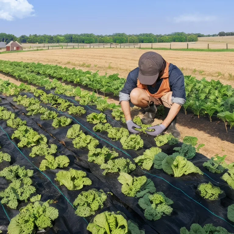 UV-Resistant Weed Mat for Effective Ground Cover, Weed Prevention, and Moisture Retention in Gardens and Farms
