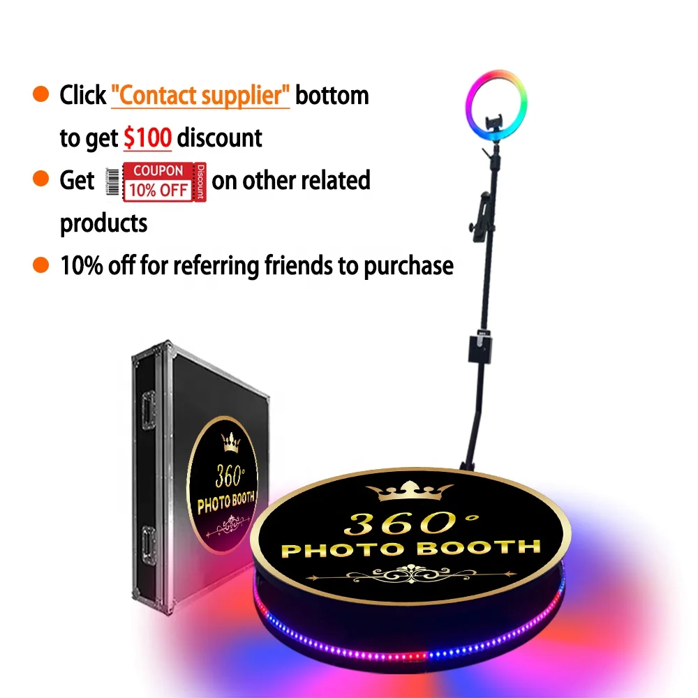 Spin Camera 360 Photo Booth Automatic Slow Motion Rotating Selfie PhotoBooth Video 360 Degrees Set 115cm Machine Party Wedding