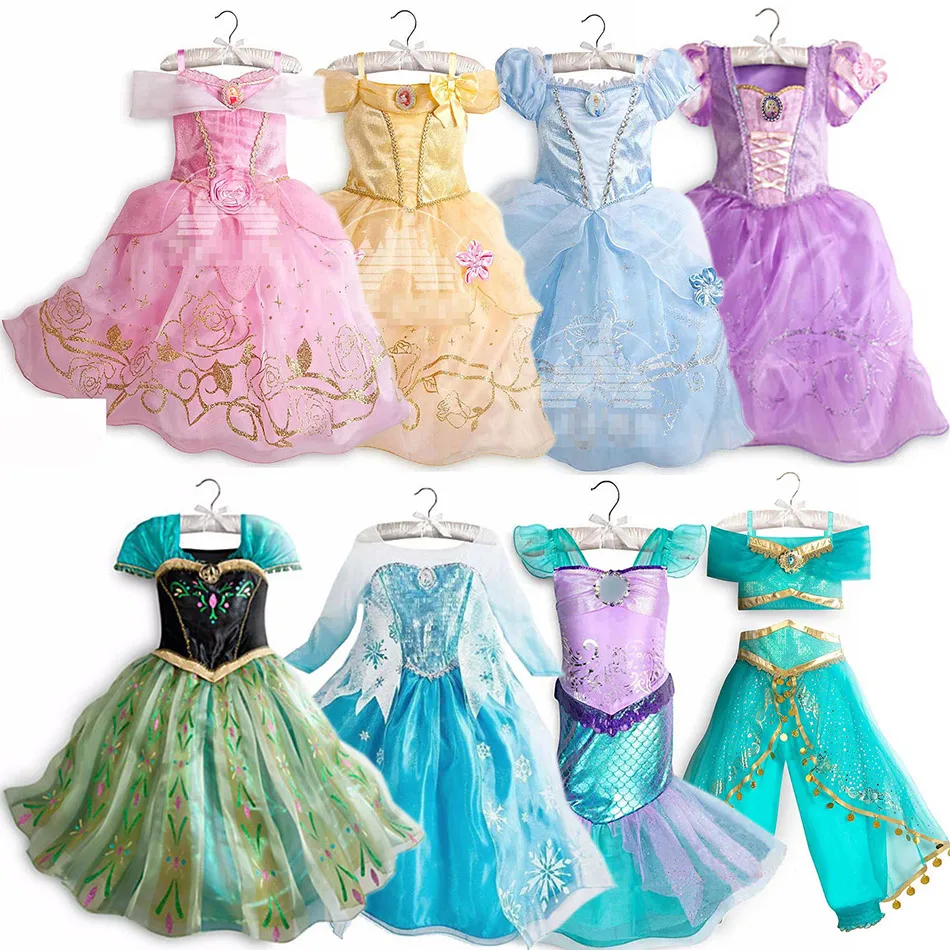 Princess Party Dress up for Girls Halloween Costume Kids Encanto Robe Clothing Birthday Gift