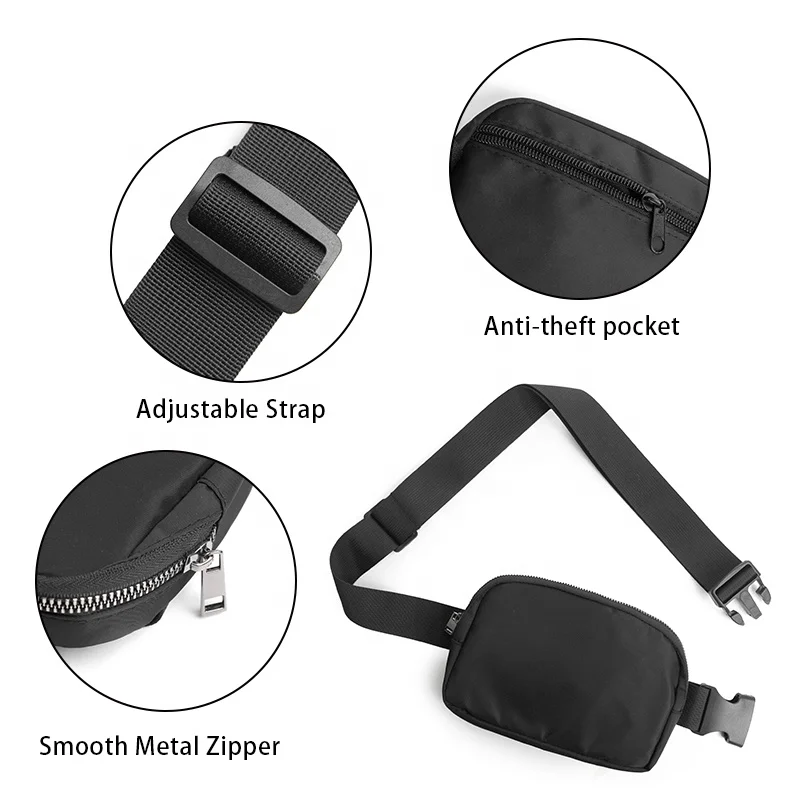 Wholesale Unisex Everywhere Mini Nylon Belt bag for walking sports travel
