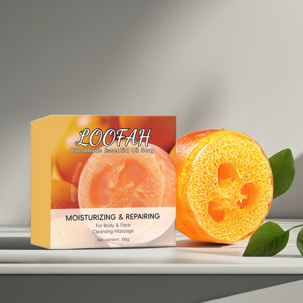 Custom Exfoliating Soap With Loofah Inside Is Suitable For Oily Dry And Sensitive Skin Brightening Skin Scrub Exfoliating Soap