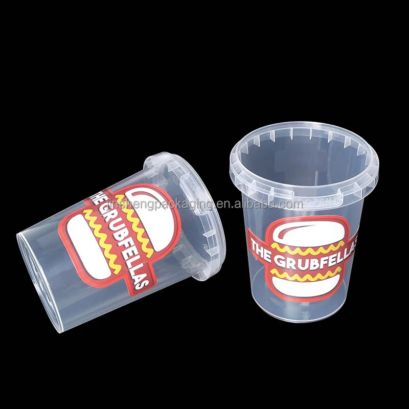 Custom personalized fast shipment customization logo IML printing freezer safe food container round 16oz pint ice cream cup
