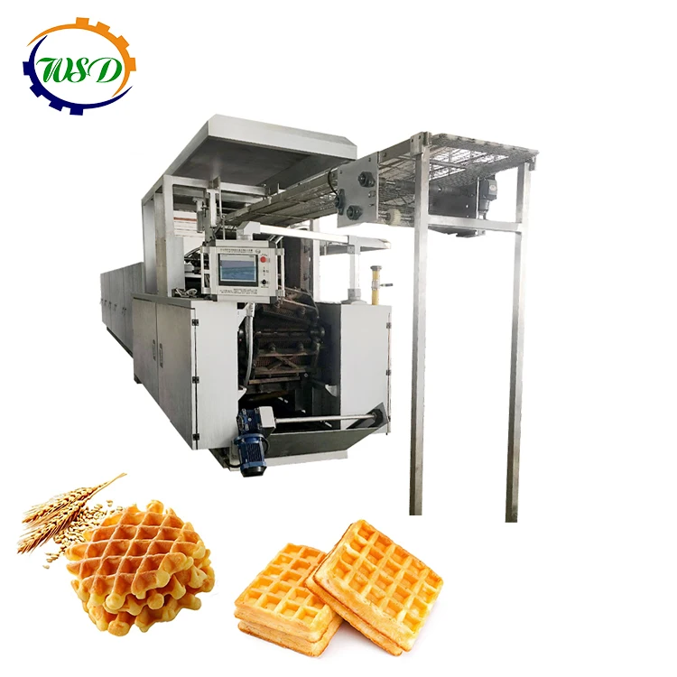 Commercial Ice Cream Maker Baking Equipment Low Consumption Biscuit Production Line Leisure Food Wafer Making Machine
