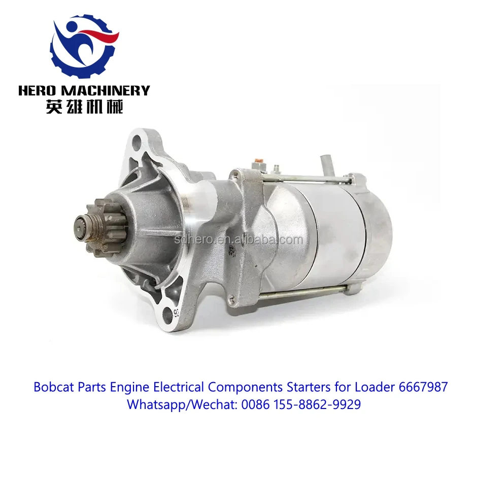 Original Bobcat Parts 6667987 Engine Components Electrical Components Starters Starters for Loader 453 463 553 653 751 S70