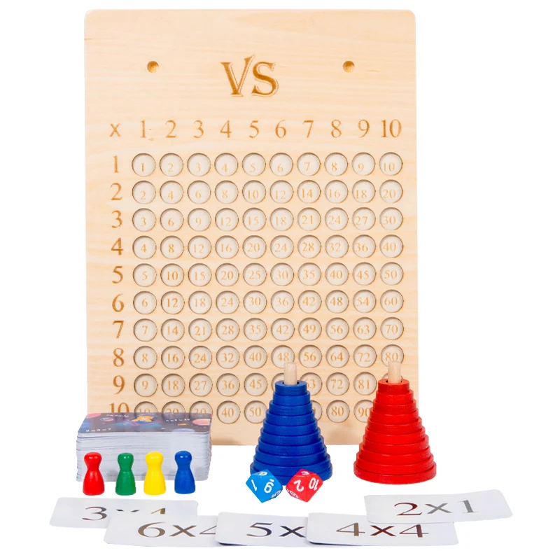 Kids Wooden Math Calculation Multiplication Board Game Toys Children Baby Education Learning Toy