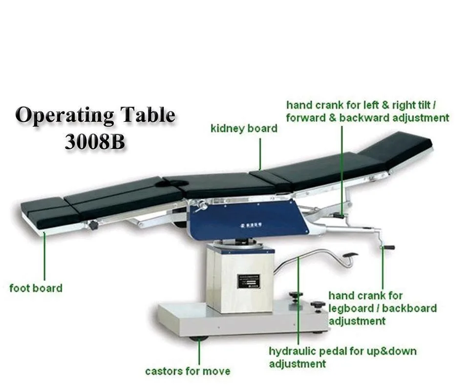Модель RC-3008C 304 контроля качества универсальная механическо-гидравлическая 3008 ортопедическая нейрохирургическая операционная кровать