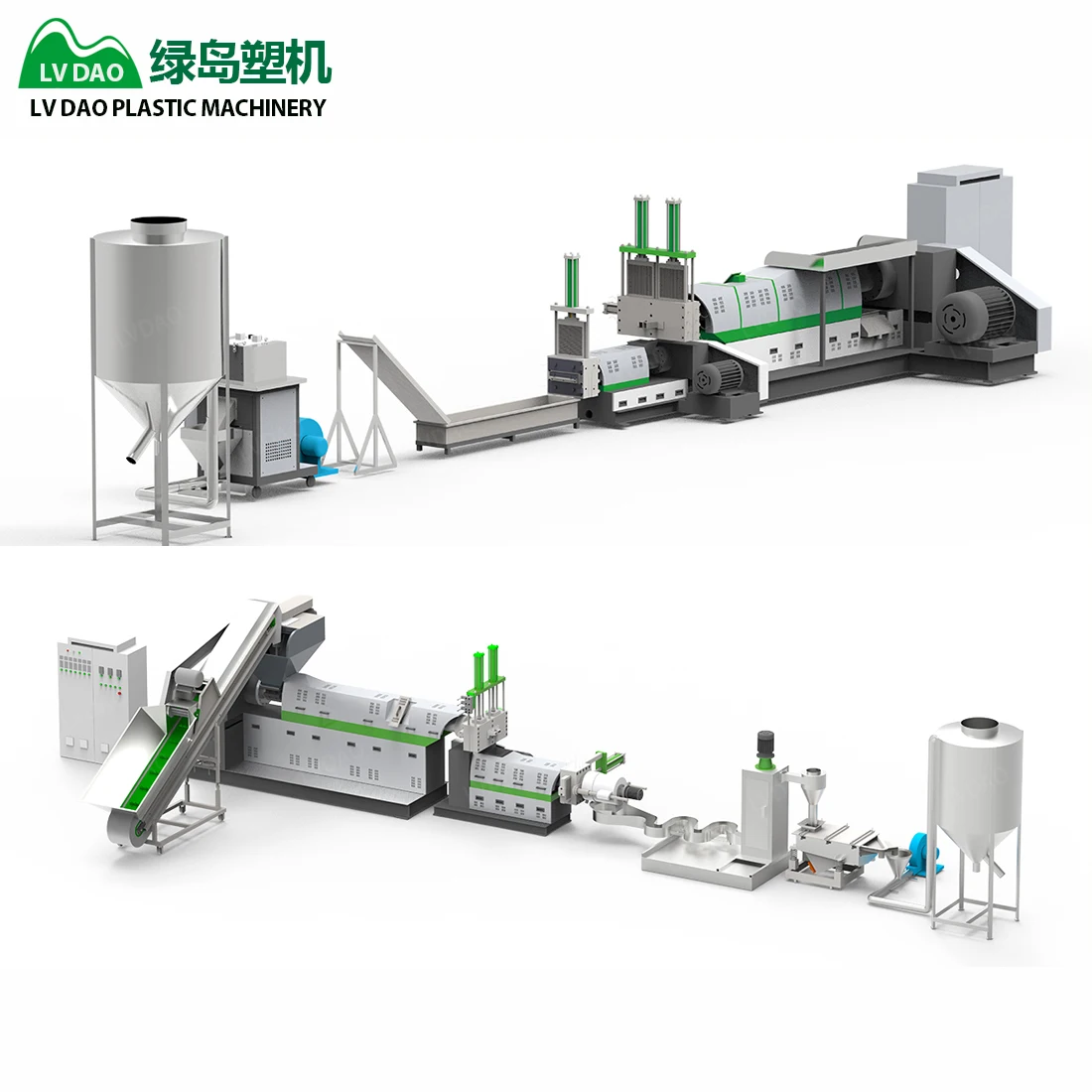 Lvdao soft and wet LLDPE HDPE plastic raw material machinery recycling pelletizing machine Pelletizer plastic granulator
