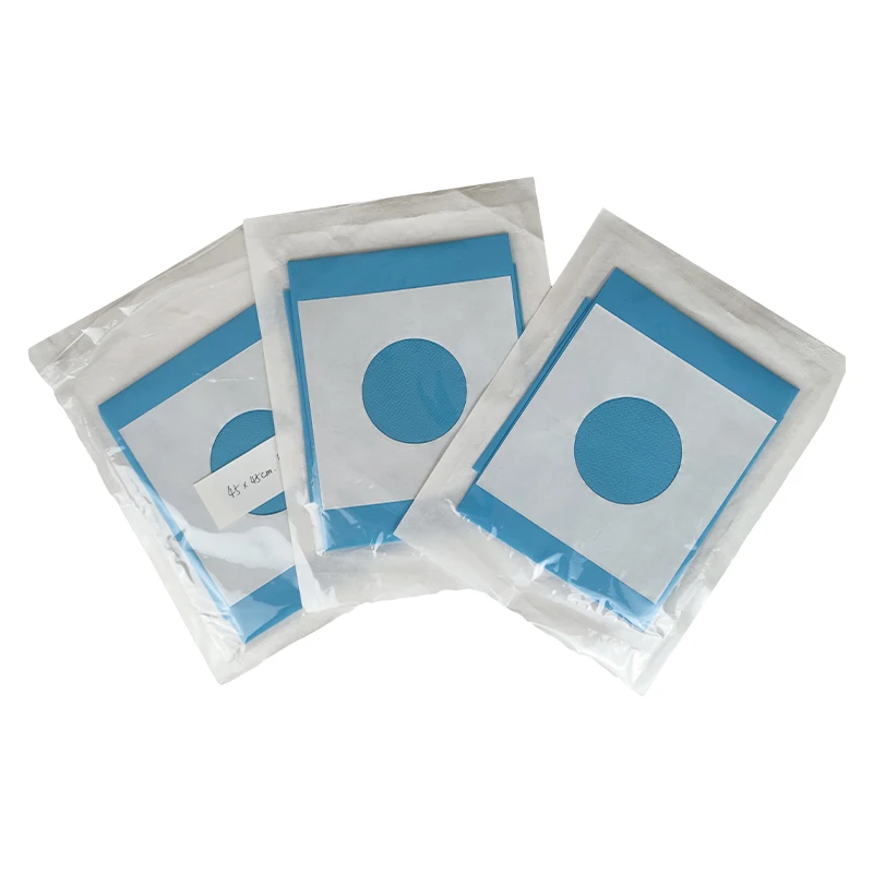 CE MDR Approval EO Sterile Surgical Pack Field Fenestrated Disposable Drape with Hole and Adhesive Fenestrated Drape