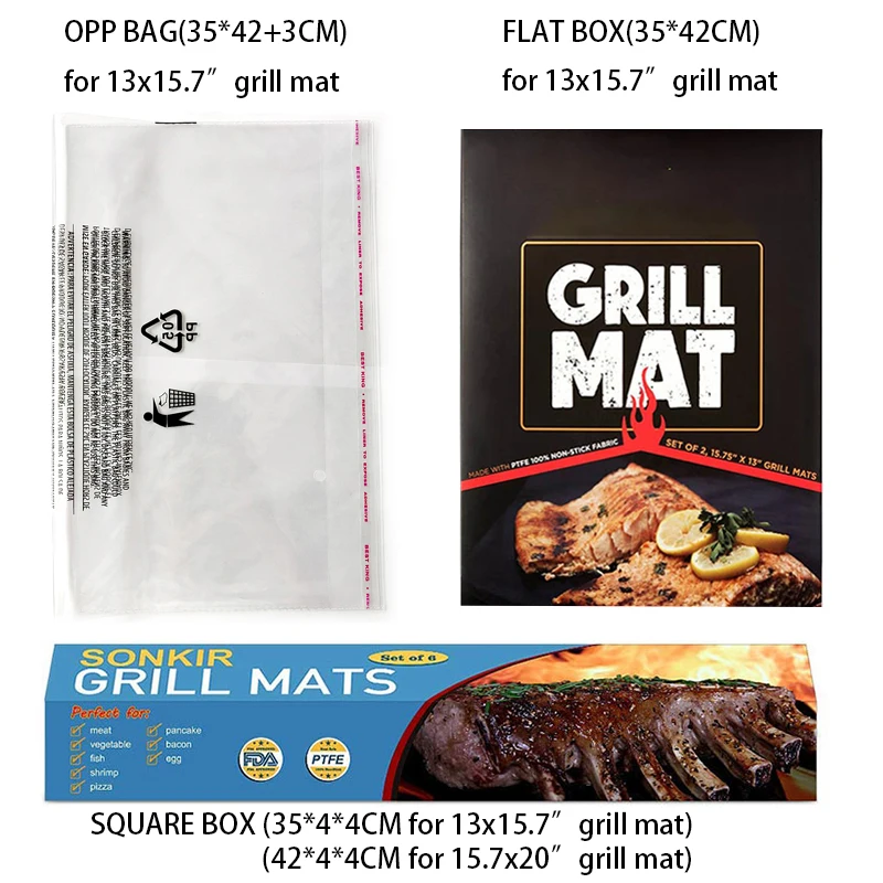  0 2 мм 330X400Mm черный многоразовые тяжелых grillmatte газовый барбекю коврик Ptfe огнеупорные антипригарным