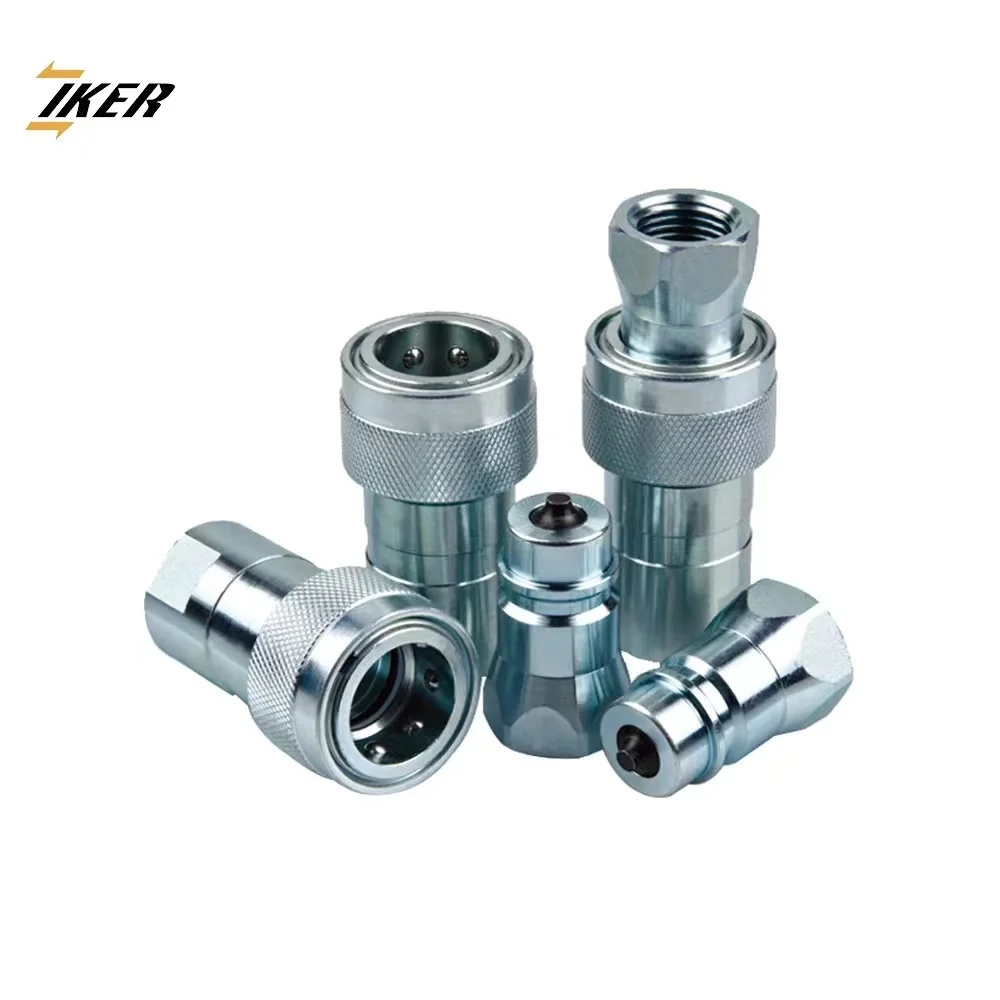 High Quality Carbon Steel Female BSP NPT Thread Double Shut-off Hydraulic Hose Quick Disconnect Couplings