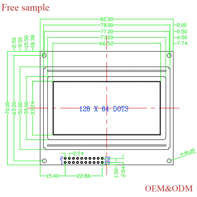 128X64 COB LCD Display Module