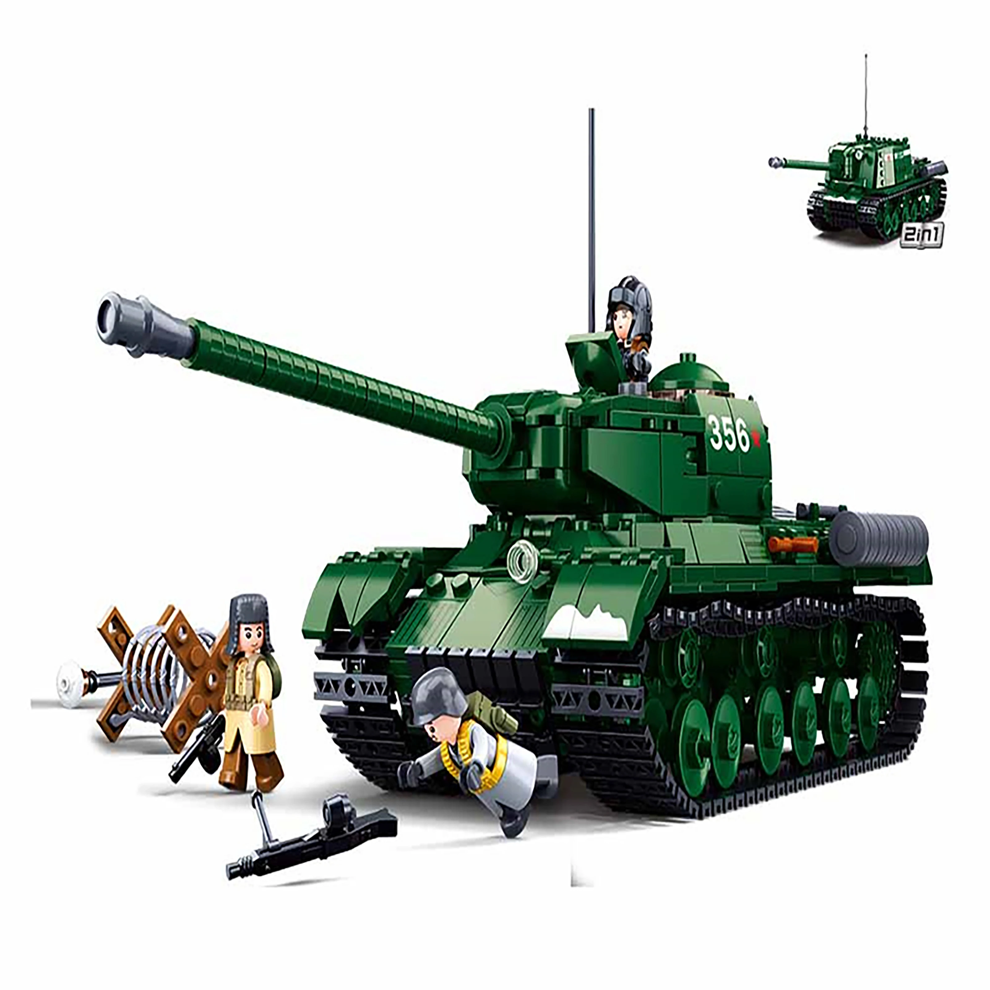 Sluban Building Blocks Military Series M38-B0979 IS2 Heavy Tank Amy Set Construction Blocks Collection Gift Toy