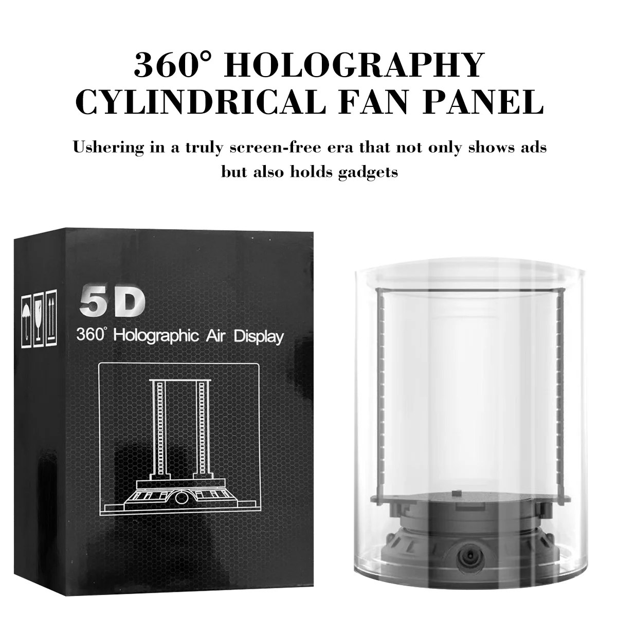 Desktop placement high-definition focus 3D hologram cool stereoscopic glasses-free projector screen