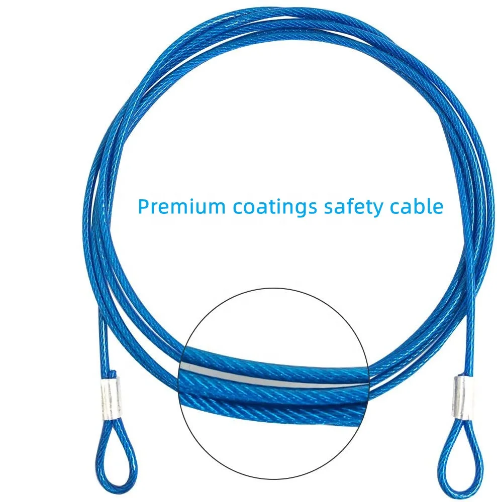 Xinjieda отличное качество легкий кабель безопасности замок для багажа проволока с стальным покрытием двойная петля оптовой