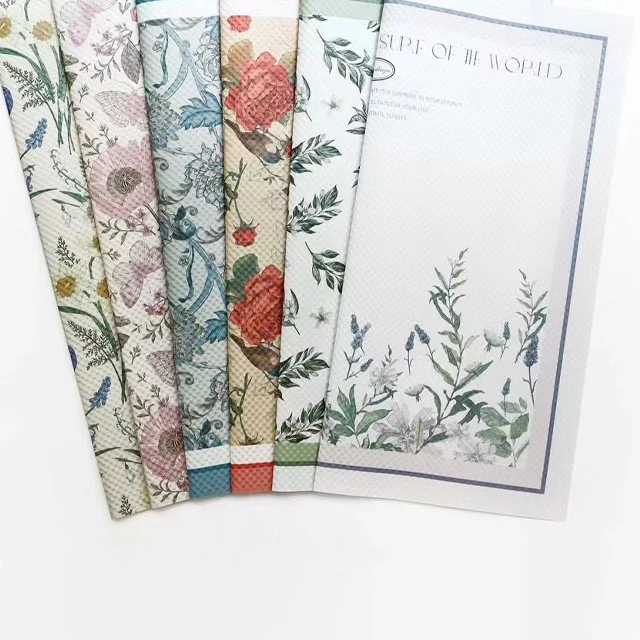 valentine korean paper floral arrangement printing designer flower wrapping paper floristry bouquet packaging materials