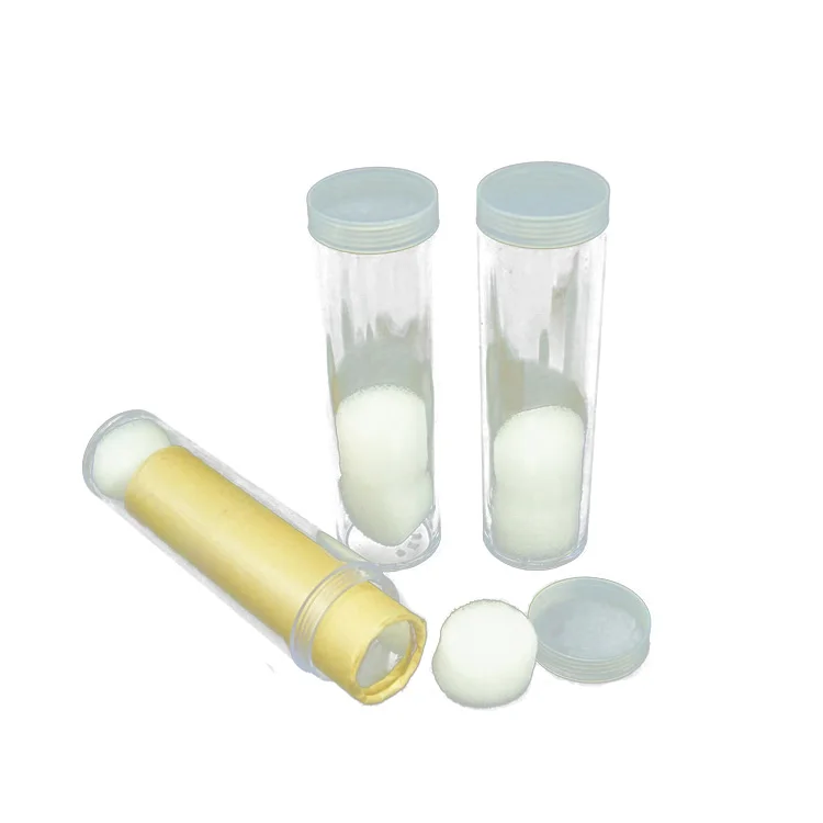 coin storage box donation tube plastic collection tube, round 27mm coin storage tube