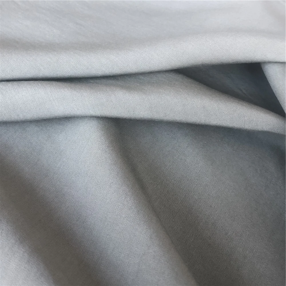 luxury 100% bamboo sateen fabric woven comfortable for bed sheet and home textile