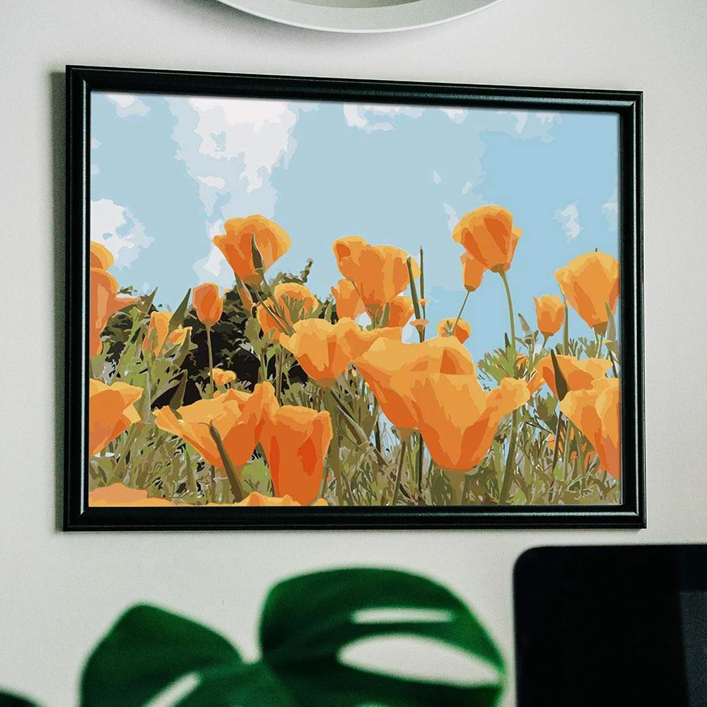 Custom Paint by Numbers Kits Adults Kids DIY Oil Painting Flower Animal Anime Landscape Portrait Picture Photo Wall Art Decor