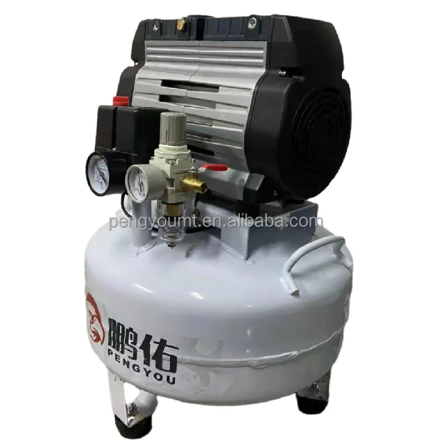 Heavy Duty Electric Air Compressor Industrial Compressor Silent Air Compressor Oil Free 220V 750w 25L Stationary 490l/min M3/min