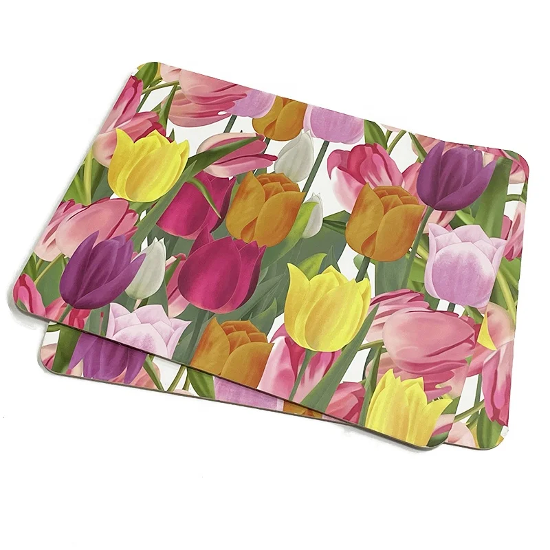 Custom Round Placemat Cork Back Table Mats Heat Resistant Mdf Cork Placemats Set for Dining Table Luxury