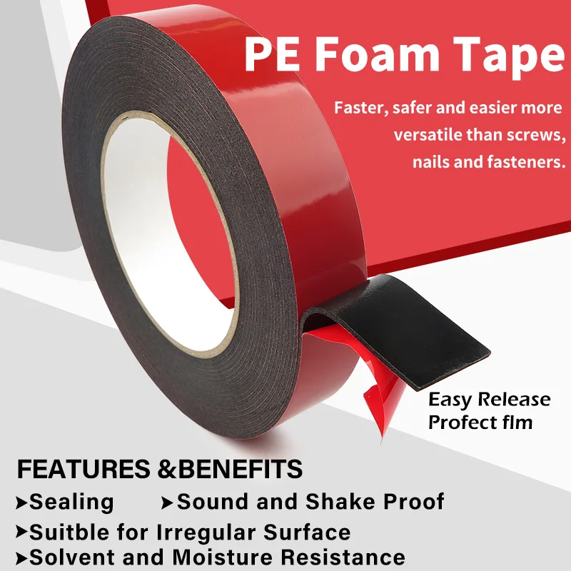PE Foam Tape Double-Sided Mounting Adhesive Tape for Doors Automotive  Weatherproof Decorative Trim Car Trim Strip Photo Frame