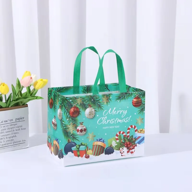 Hot Selling Christmas Non Woven Shopping Bag With Handle Eco-friendly Polypropylene Non Woven Bag For Christmas