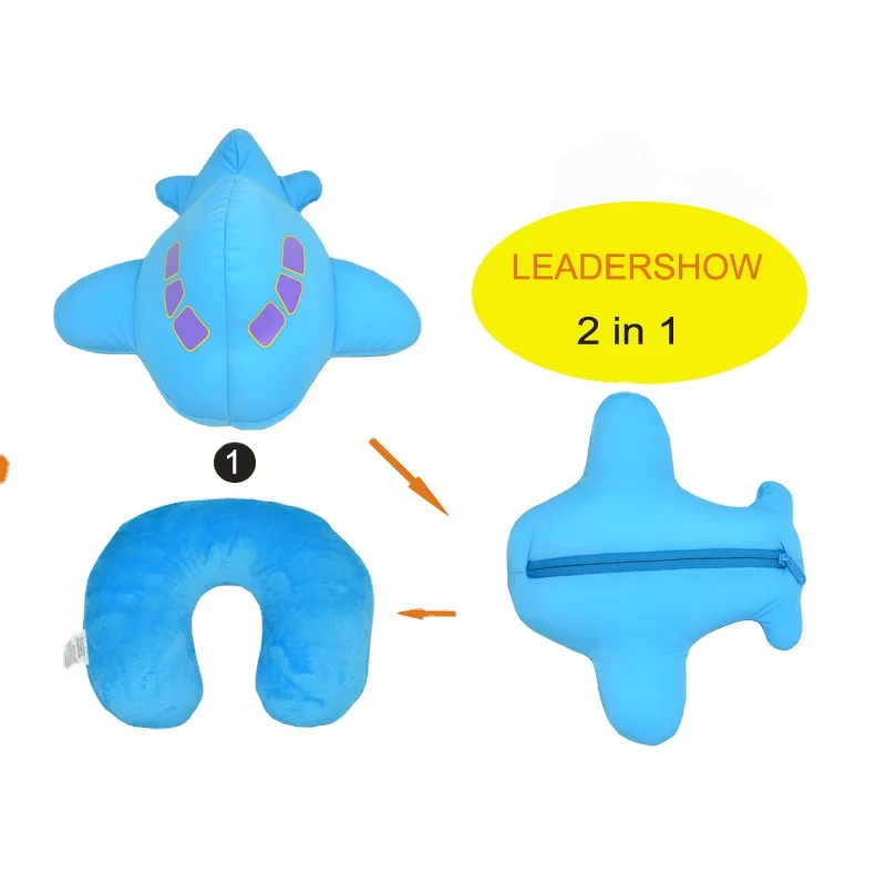 Wholesale 2 in 1 Creative Animal Neck Pillow for Children&Kids Travel U Shape Pillow