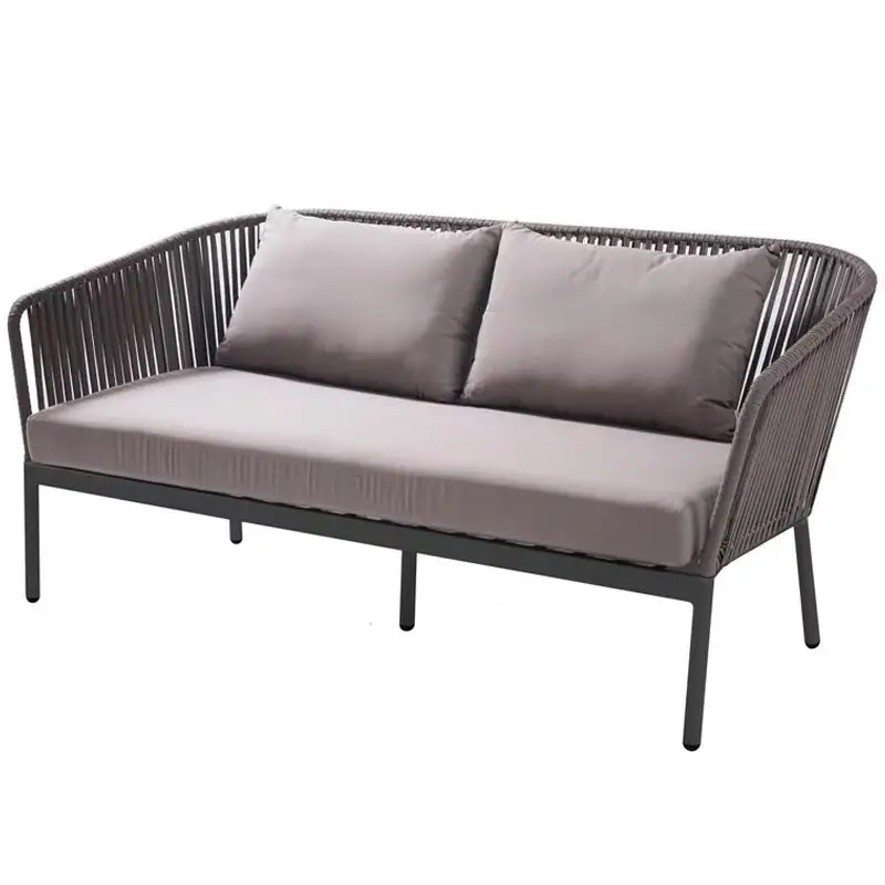 Modern Leisure Waterproof Garden Terrace Woven Rope Table and Chairs Patio Aluminium Dining Outdoor Furniture for Balcony