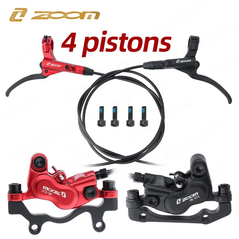 Zoom Aluminum Alloy Bicycle Hydraulic Disc Brake Bilateral Hydraulic Brake Bike Disc Oil Brake 160MM Disc