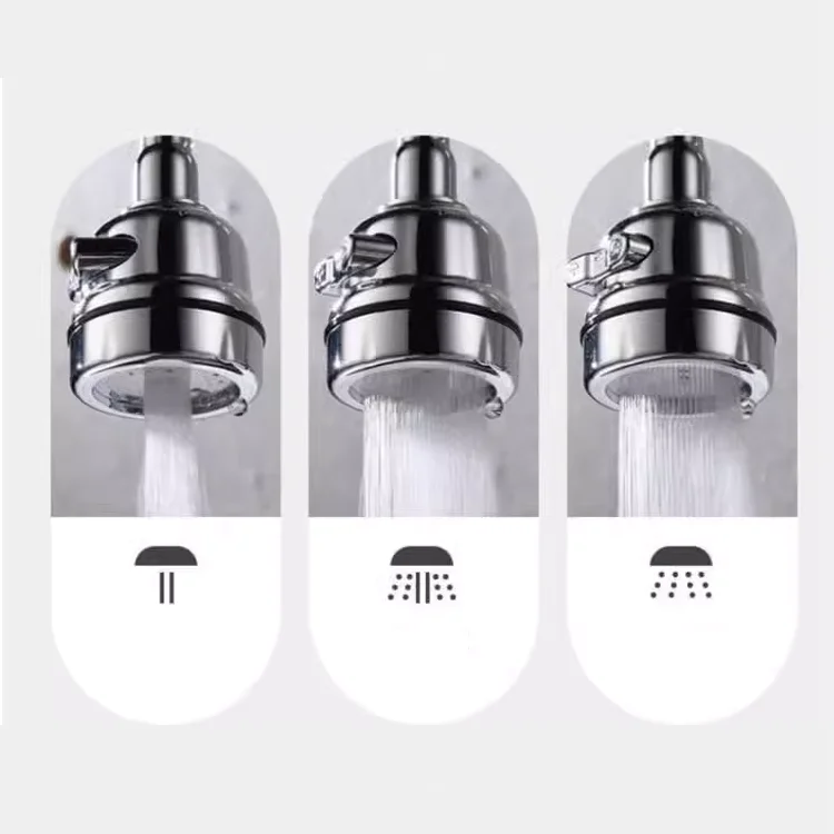 360 rotary  water outlet ABS shower universal extension head Kitchen faucet extender aerator