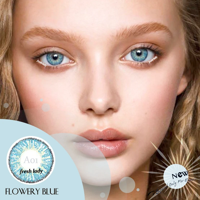 Fresh lady soft Marble collection yearly natural color contact lenses