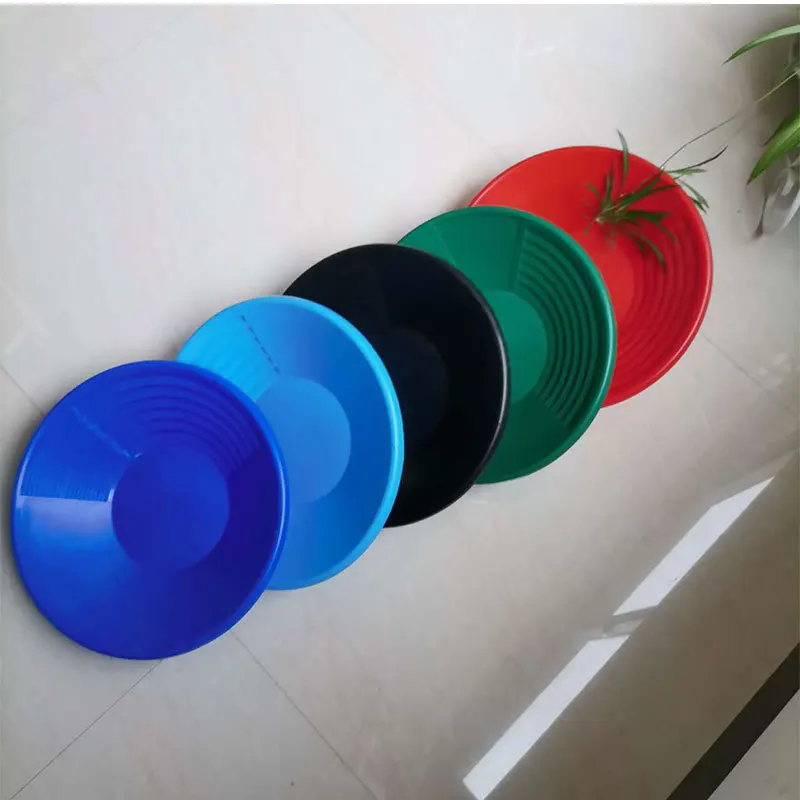 Portable Plastic Gold Basin Nugget Mining Washing Pan For Fine Sand Gold Wash