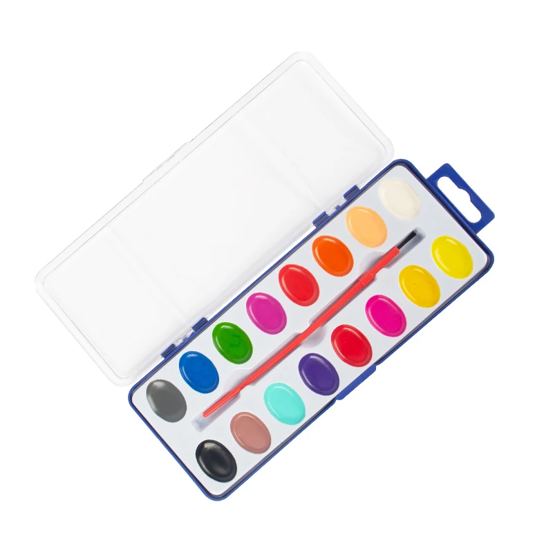 Watercolor Paint Set 16 Colors with Water Brush Pens and Drawing Pencil, Great for Kids and Adults, Art Supplies