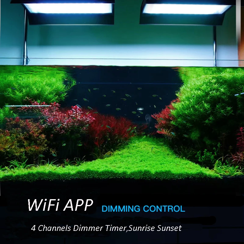 WRGB II 2 LED Light Upgrade RGB Full Specturn WiFi APP Control Water Plant Aquarium Lighting Fish Tanks Accessories