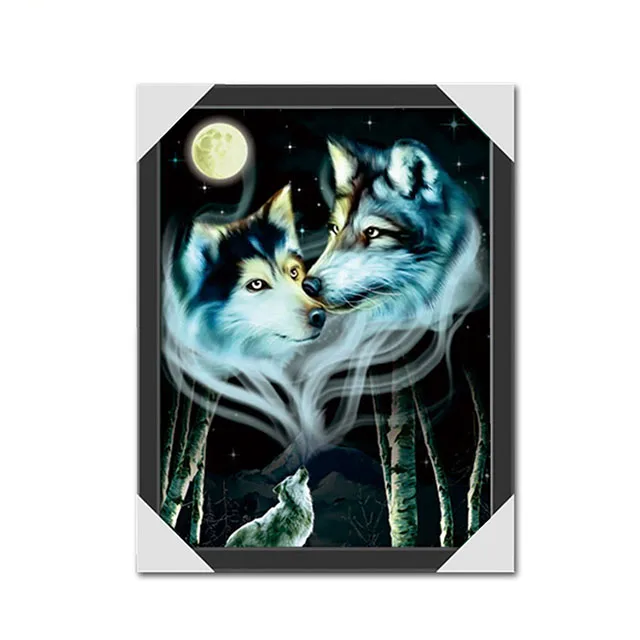 Best selling 3d lenticular picture of wolves wholesale 3d animal posters wolf