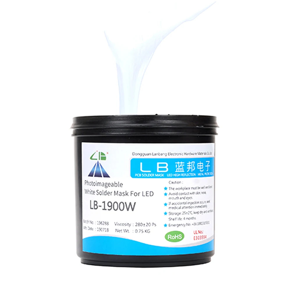 LED white ink solder white mask ink for LED display high precision PCB