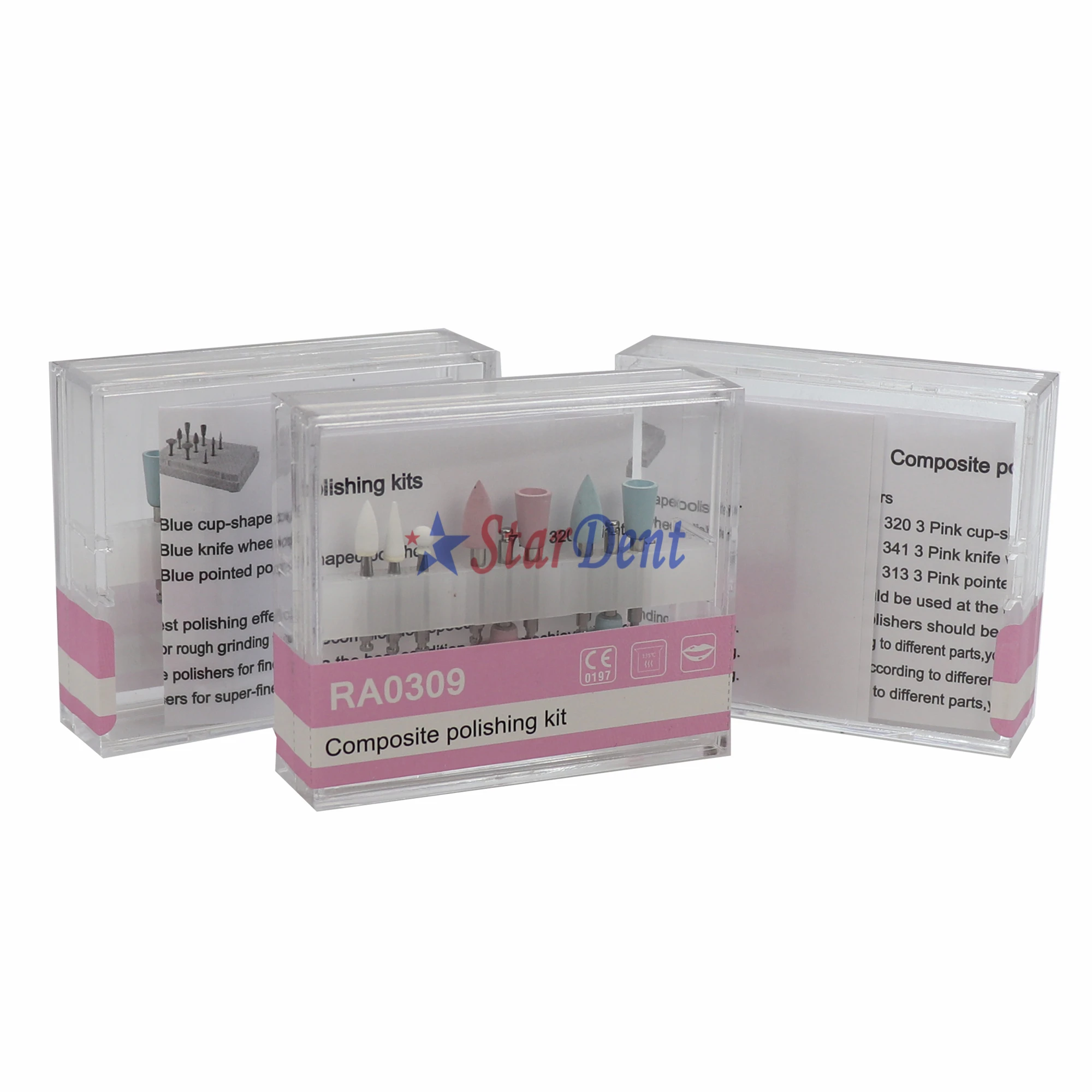 Dental polishing material Teeth Polishing Burs Composite Polishing Kits for Low-Speed Handpiece Contra Angle Kit