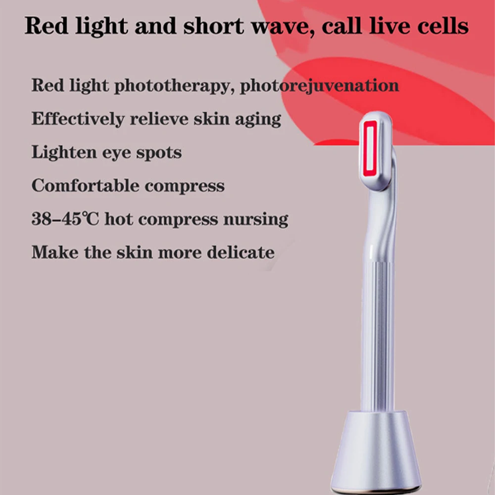 Beauty gadgets 2024 Handheld Mini Eye Massage Device Pen Type Electric Led Light therapy  Heating Sonic eye massager wand