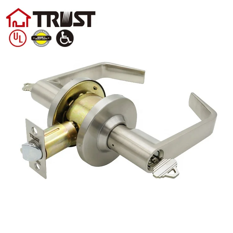 TRUST 4478(A)-SN Grade 2 Commercial Duty Front Door Communication Lock, Master Keyed, ADA, US15 Satin Nickel Finish