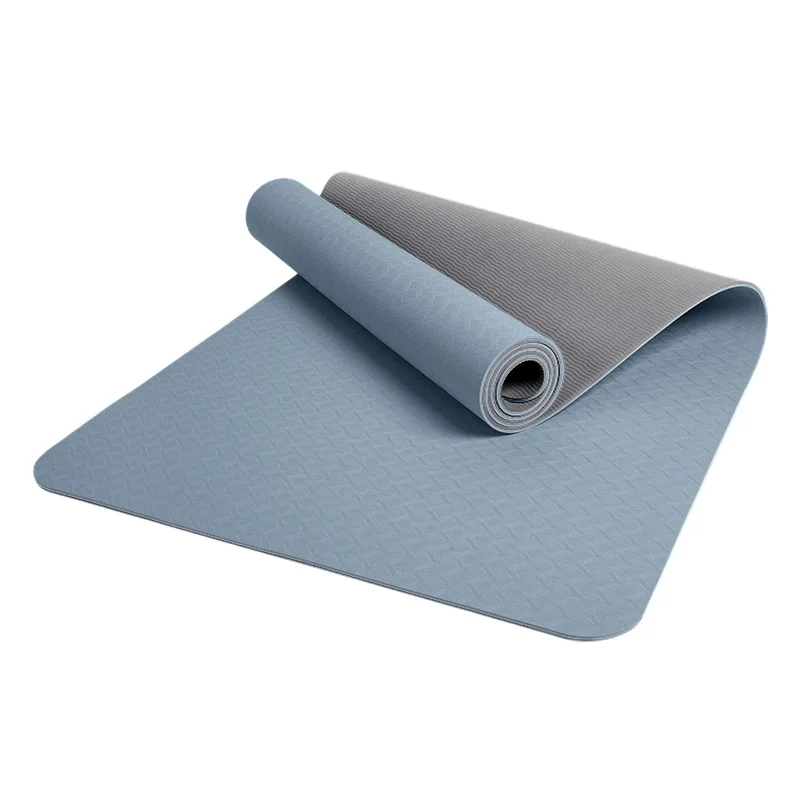 SHENGDE Free Sample Extra Thick Custom Print Logo Shape Color Rainbow Eco Friendly Pilates Pink Non Slip Purple 8mm TPE Yoga Mat