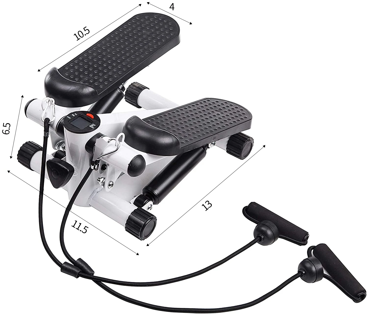 Домашнее оборудование для фитнеса, тренажер для аэробики, мини-шаговый тренажер с эспандерами и ЖК-монитором