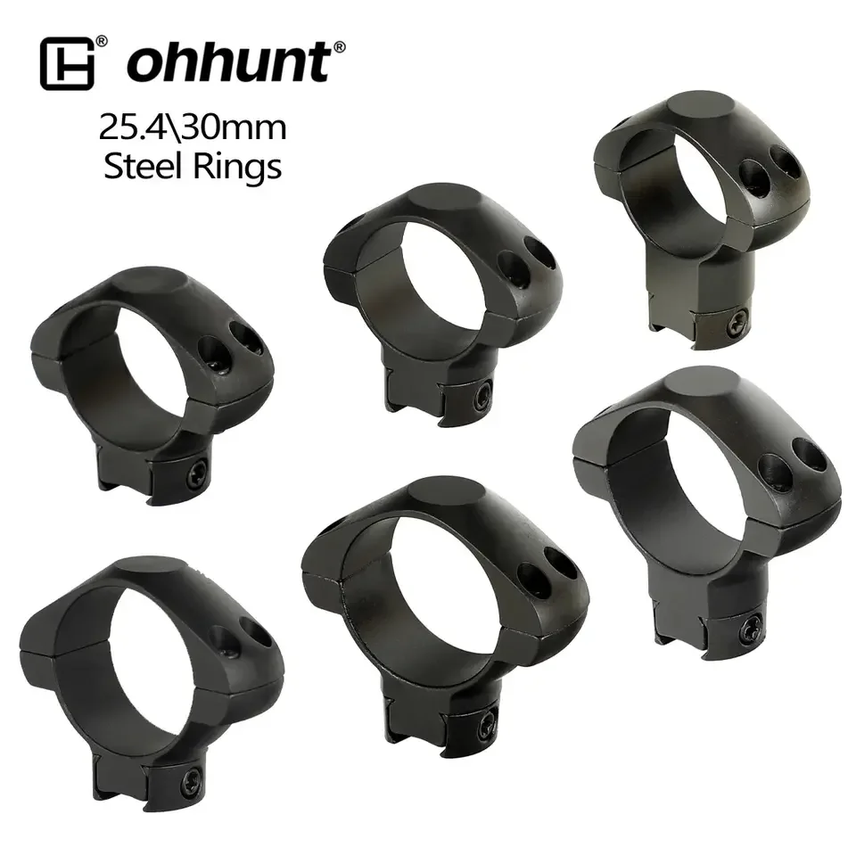 Ohhunt Optics Accessories CNC Machining Smooth Surface 20mm Base Med QD Steel 30mm Scope Rings Mount