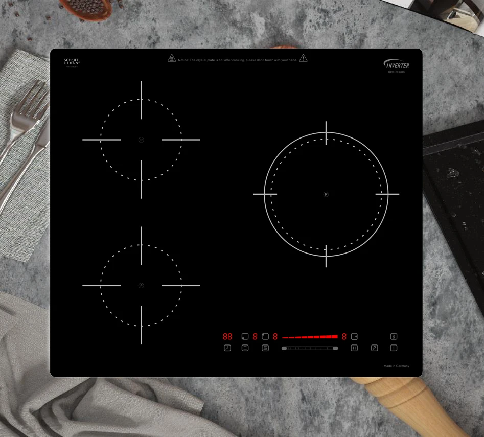 Low Price High Quality Three Burner Electric Induction Hob Cooker Built In Stove