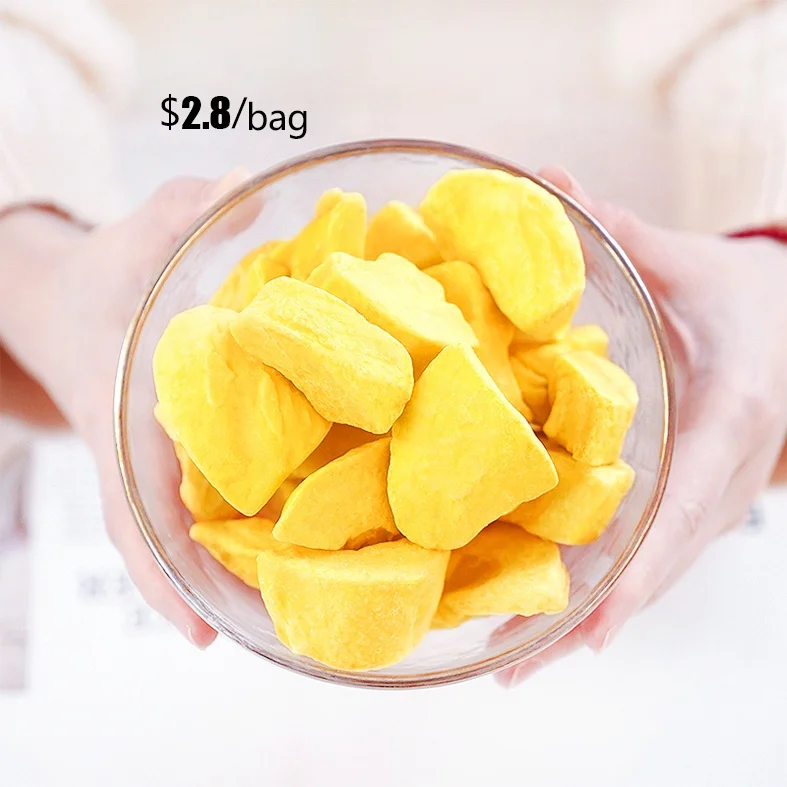 
snack chips hot sale organic dried fruit vacuum bulk packaged low price dry freeze durian coating with white chocolate 