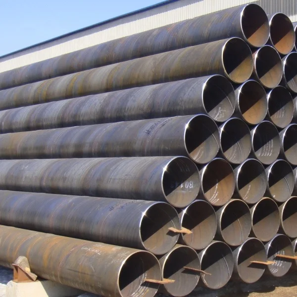 EN10025 S355 Construction Used Black Spiral Carbon Welded SSAW Steel Pipes