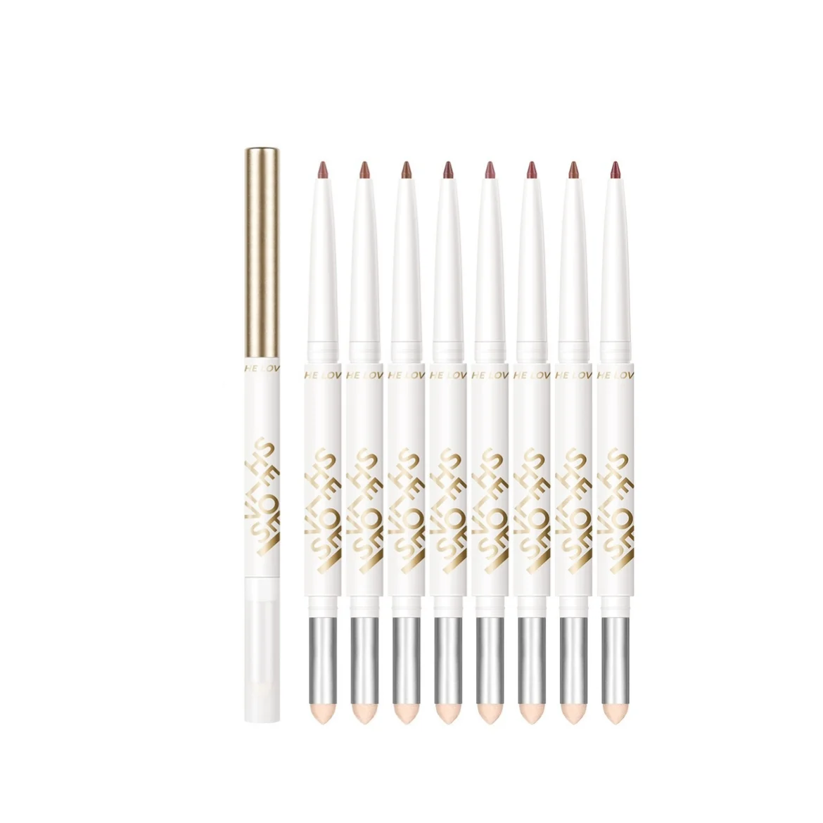 Wholesale creamy lip liner highly pigmented natural Private brand waterproofing lipliner 8 colors lip liner