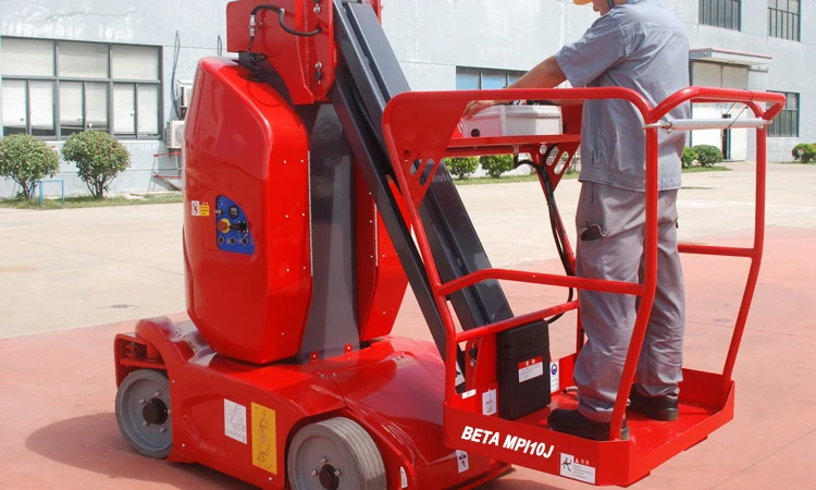 MPI10J  Single Mast 10m Telescopic Self-propelled Aerial Work Platform 200kg