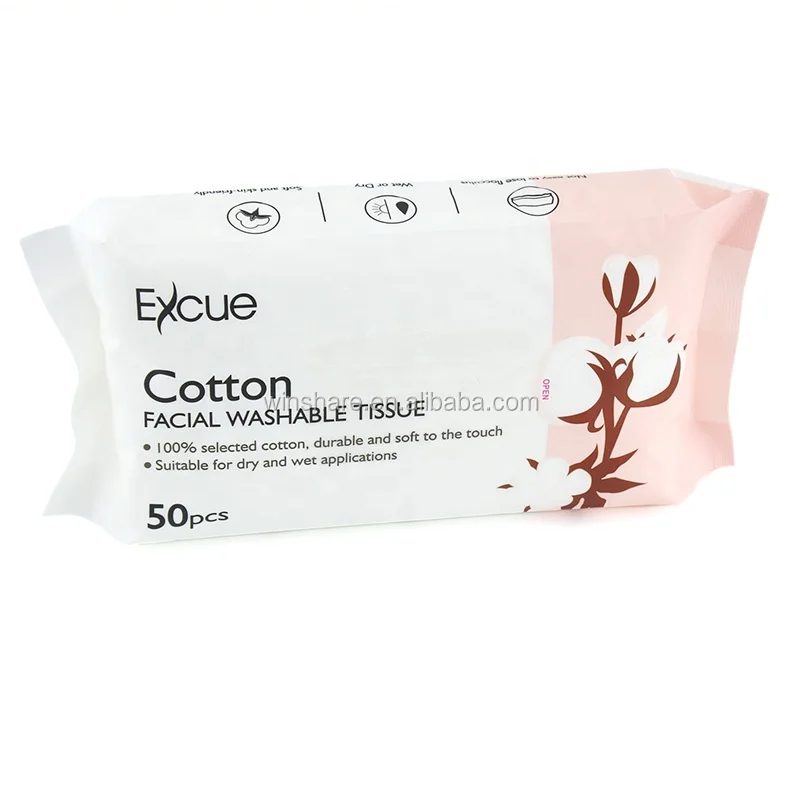 Free Sample Custom Manufacturer Cotton Dry Towel Disposable Cleaning Organic Cotton Dry Wipes Facial Wipes for Baby And Adult