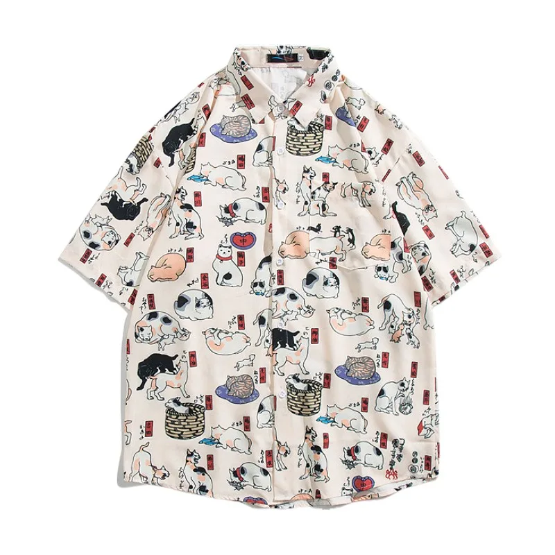China Manufactory Summer Custom Bowling Shirt Cotton Printed Beach Hawaiian Shirts Suppliers